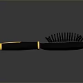 Black And Gold Modern Hairbrush With Stylish Handle And Bristles For Daily Use