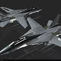 Two White Military Fighter Jet Models With Sleek Design And Markings