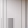 Modern Wall Interior Design With Vertical Stripes And Sleek Panel Details 3d model