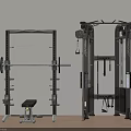 Modern Metal Sports Equipment Set With Squat Rack Barbell For Home Strength Training