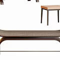 Modern bench combination 3d model