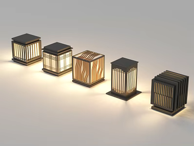 Modern landscape lamp courtyard floor lamp outdoor lawn lamp 3d model