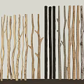 Natural Wooden Branches With Various Colors And Shapes For Decorative