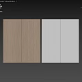 Modern Sleek Built In Wardrobe With Natural Wood And Matte White Panels For Bedroom Storage