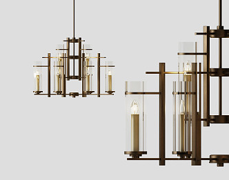 Post-modern chandelier 3d model