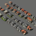 Various Designed Detached Houses With Red Gray Roofs And Different Architectural Styles
