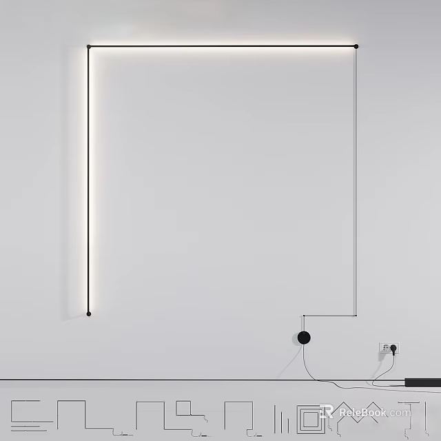 Modern Wall Lamp Design For Home Interior With Sleek Structure And Warm Light 3d model