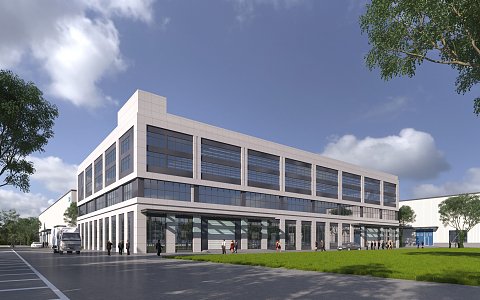 Industrial Park Office Building 3d model