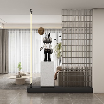 Entrance aisle partition 3d model