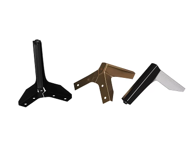 Various Shaped Heavy Duty Metal Furniture Support Brackets in Black Gold Silver 3d model