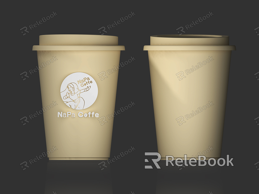 Modern coffee cup model