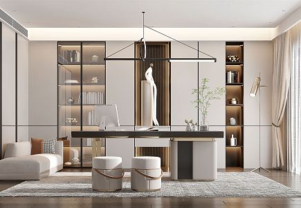 Modern study 3d model