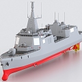 055 big drive 05 destroyer warship cruiser 3d model