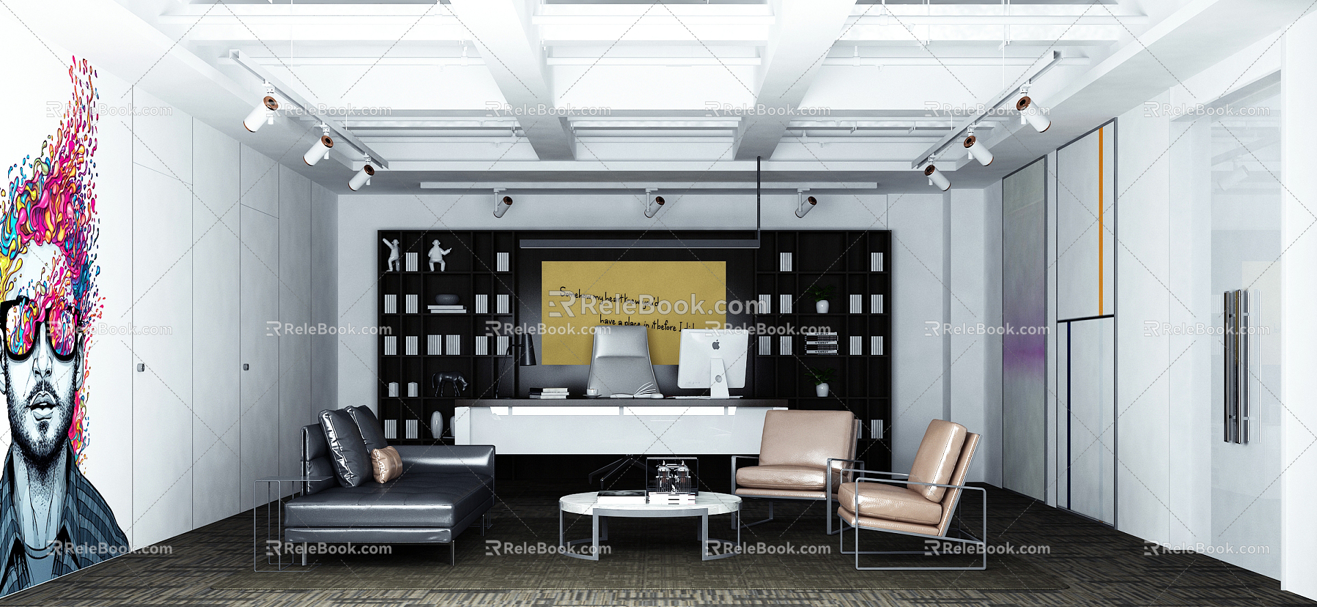 Modern Office General Manager Room 3d model