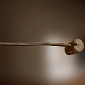 Ancient Weapon With Wooden Handle And Metal Head For Historical Combat