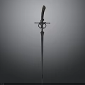 Medieval Weapon Sword With Ornate Hilt And Polished Steel Blade Design