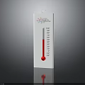 Liquid In Glass Thermometer With White Scale And Red Liquid Column Hanging Design