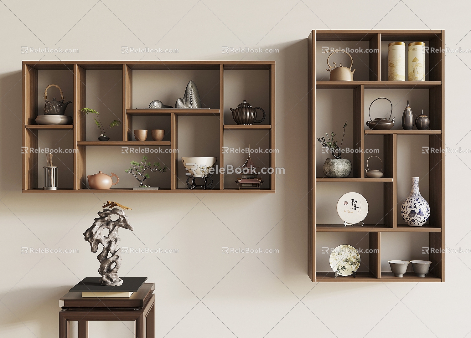 New Chinese Style Storage Rack 3d model