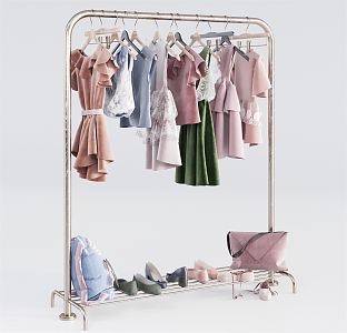 modern hanger women clothing hanger 3d model