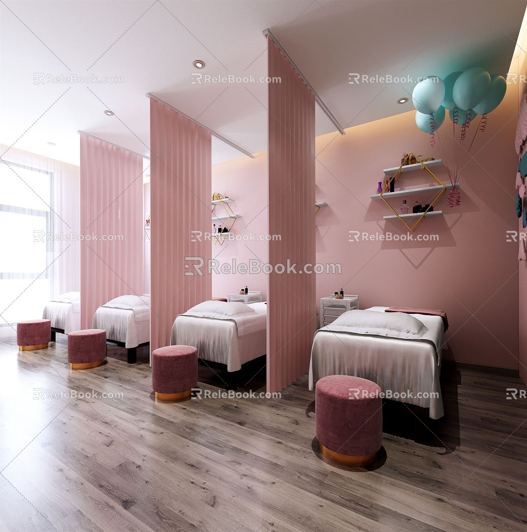 Modern beauty salon beauty shop shopping mall store 3d model