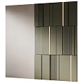 Modern Interior Feature Wall With Vertical Panel Design And Integrated Warm Lighting 3d model