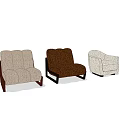 Modern Single Seater Sofa Styles in Beige Brown and White Colors
