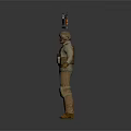 Four Game Movie Characters in Various Military Outfits Carrying Combat Gear