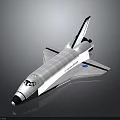 NASA Space Shuttle Orbiter With American Flag White Black Aerospace Design 3d model