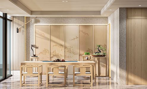 New Chinese Tea Room 3d model