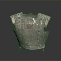 Ornate Silver Metal Vessel With Intricate Carvings And Decorative Patterns