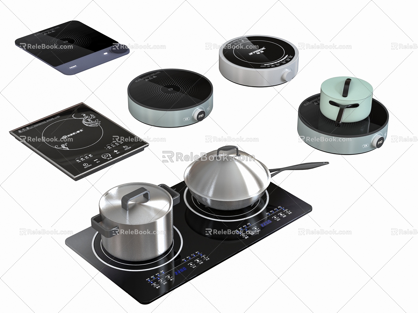 induction cooker 3d model