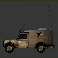 Tan Colored Military Off Road Vehicle With Roof Antennas And Sturdy Design