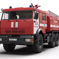 Red Heavy Duty Fire Rescue Utility Vehicle With Large Water Tank And Emergency Tools