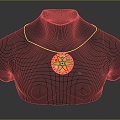 Modern Necklace Ornament 3d model