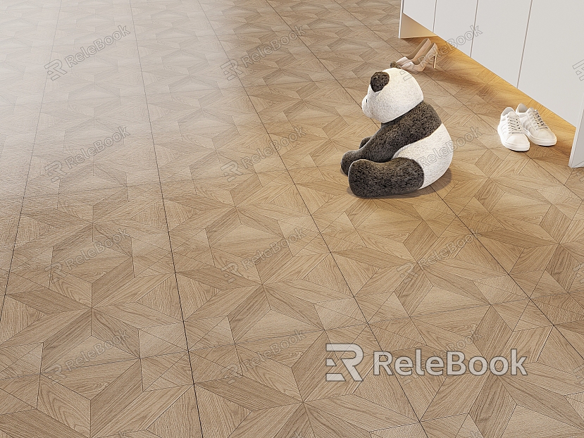 Modern Wood Flooring Parquet Wood Flooring American Pastoral Wood Flooring Solid Wood Flooring Plush Toy model