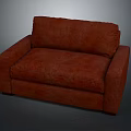 Red Upholstered Two Seater Sofa With Modern Design For Living Room Furniture