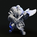 Viking Warrior Game Character Game Character Warrior Giant Axe Fighter 3d model