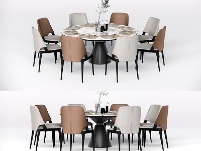 Modern Dining Table and Chair Combination Dining Table and Chair model