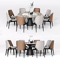 Modern Dining Table and Chair Combination Dining Table and Chair 3d model