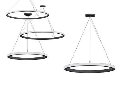 Modern Minimalist Chandelier Round Chandelier Restaurant Chandelier Lamps 3d model