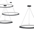 Modern Minimalist Chandelier Round Chandelier Restaurant Chandelier Lamps 3d model