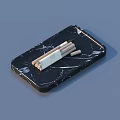 Black Marble Tray With Incense Sticks And Decorative Box For Home