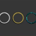 Three Textured Circular Household Items in White Yellow and Teal Colors for Daily Use