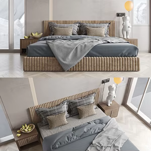 Silent CATTELAN ITALIA Double Bed 3d model