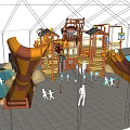 Outdoor Wooden Playground Equipment With Slides Climbing Structures And Water Features For Children