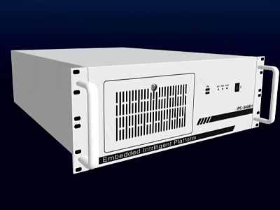 White Industrial Computer Enclosure With Ventilation Grille And Handle For Enterprise Use 3d model