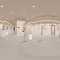 Modern Fashion Clothing Store Exterior With Neon Lights Window Display Mannequins And Potted Plant