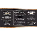 Chalkboard Style Wall Decor With Fresh Roasted Coffee Bean Text And Wooden Frame