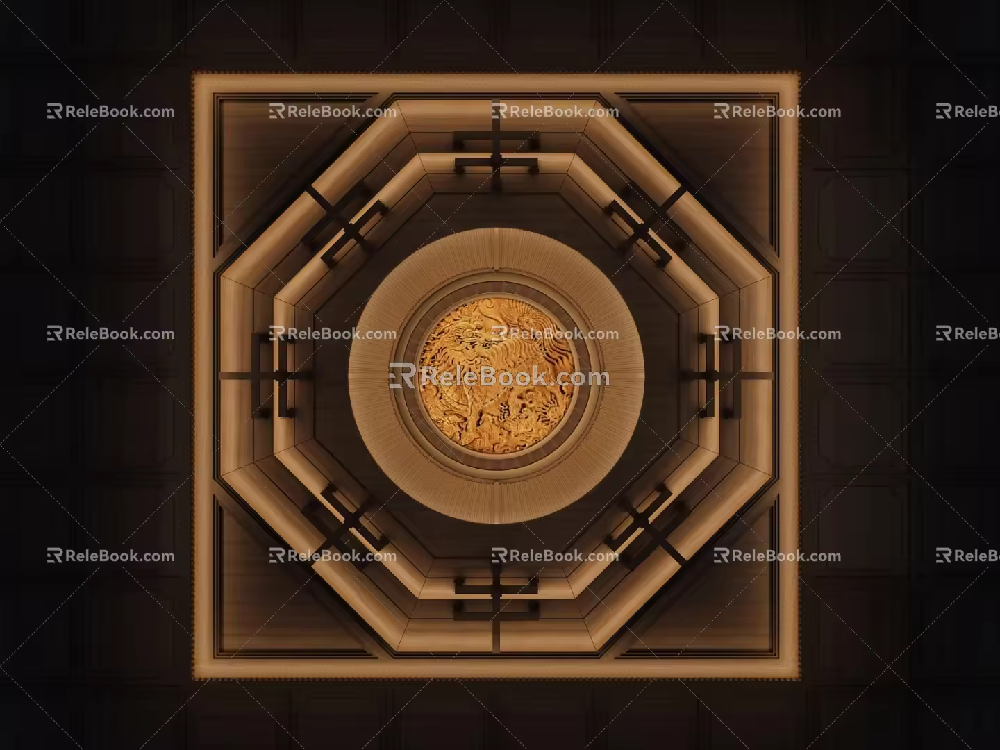 New Chinese-style Ceiling Chinese-style Ceiling 3d model