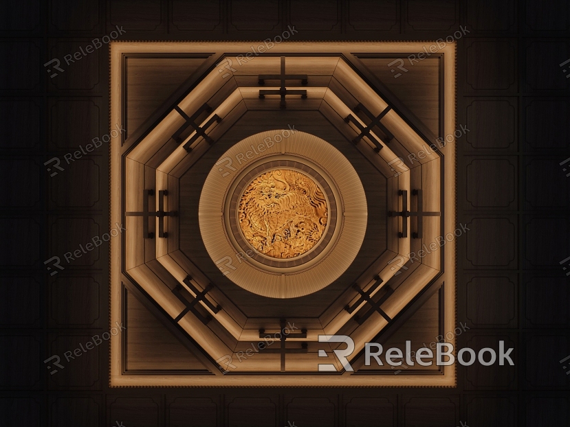 New Chinese-style Ceiling Chinese-style Ceiling model